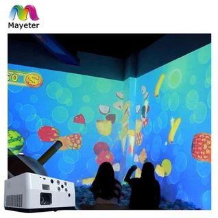 屋内壁投影インタラクティブ壁ゲーム